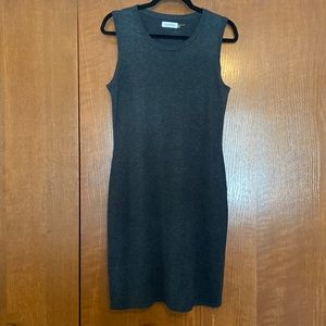 Calvin Klein Dark Grey Sleeveless Sweater Dress, size Medium